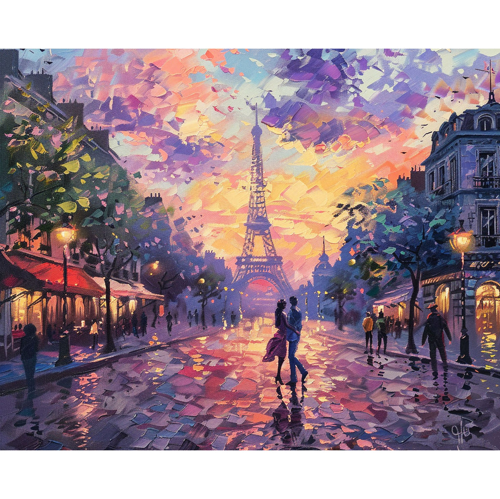 Abenddämmerung in Paris - Diamond Painting