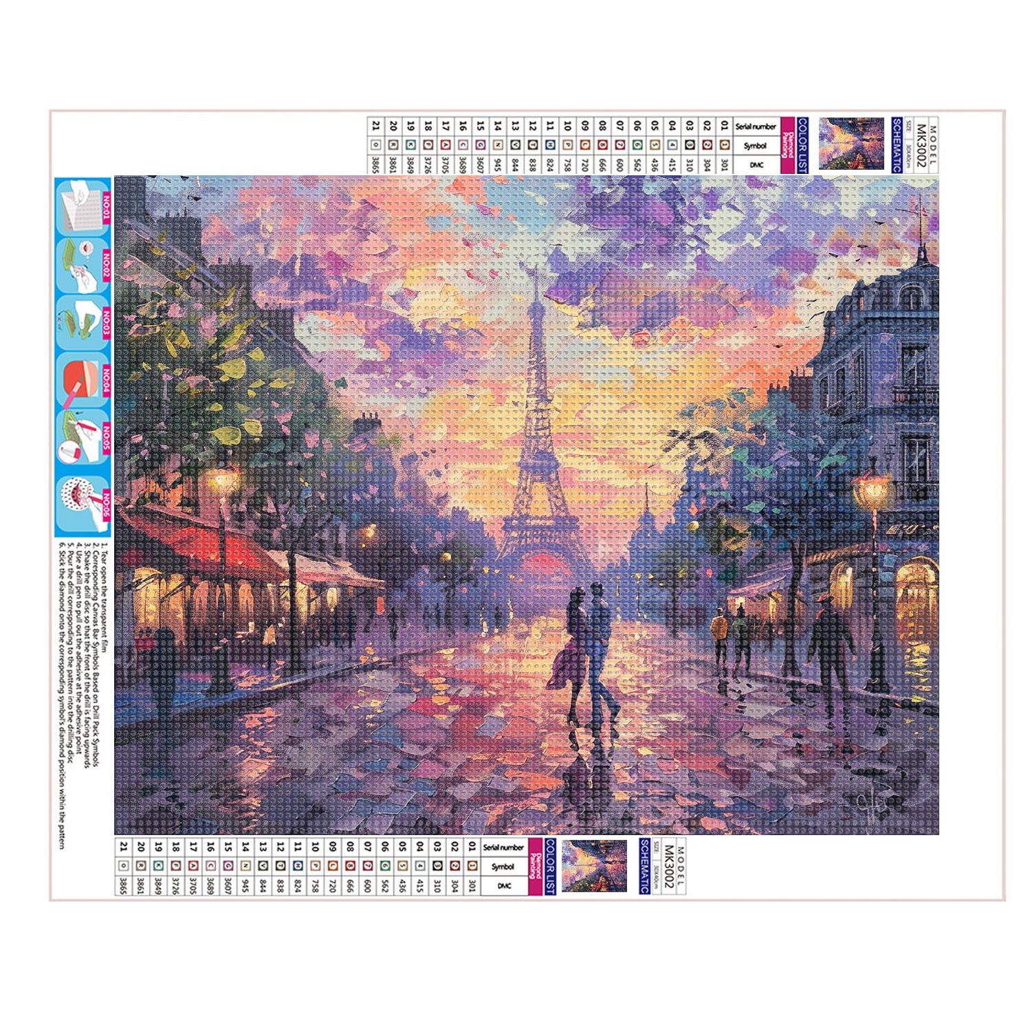 Abenddämmerung in Paris - Diamond Painting