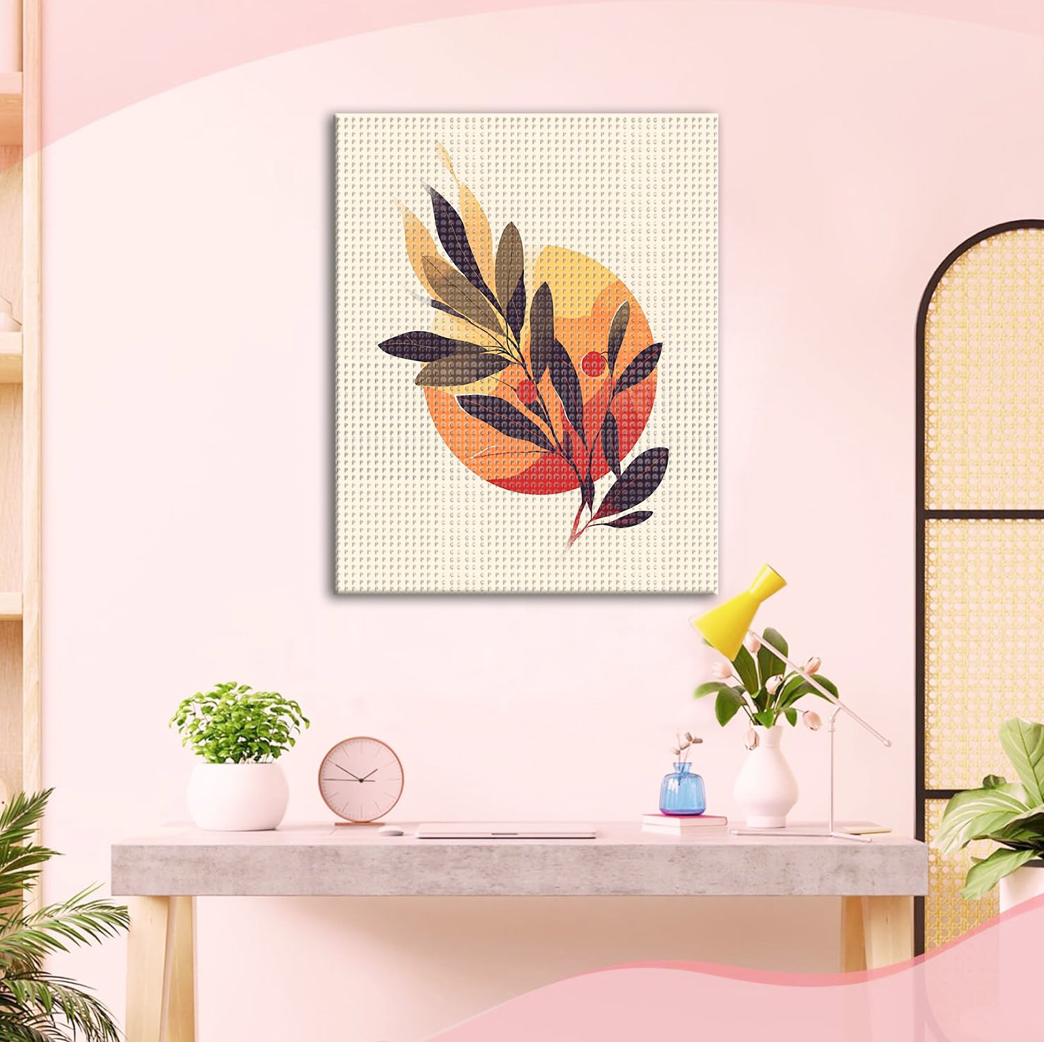 Abendsonne über Blättern- Diamond Painting