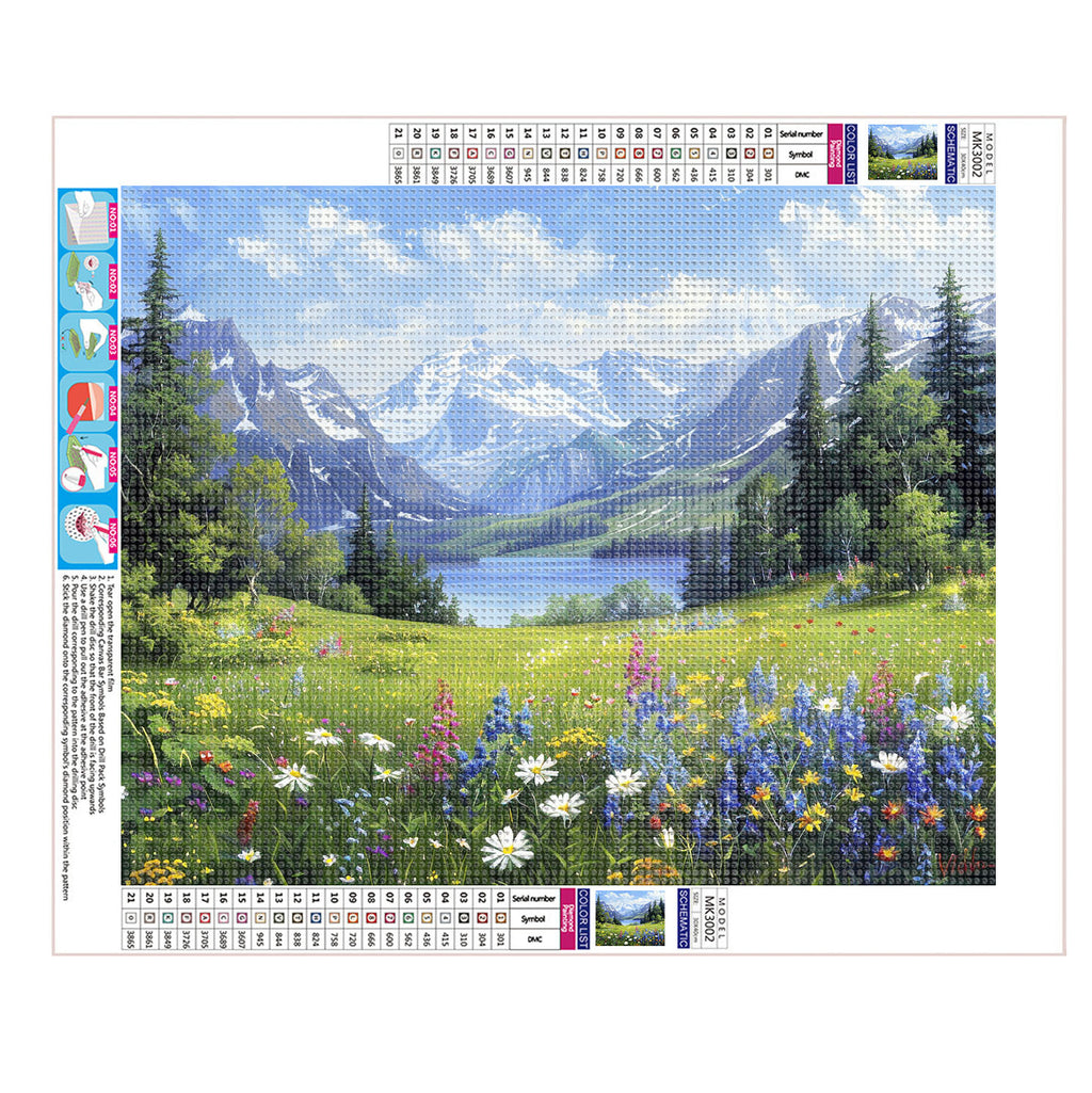 Alpenblumenparadies - Diamond Painting