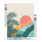 Berge im warmen Licht - Diamond Painting