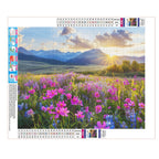 Berglandschaft mit Blütenpracht - Diamond Painting