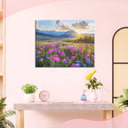 Berglandschaft mit Blütenpracht - Diamond Painting