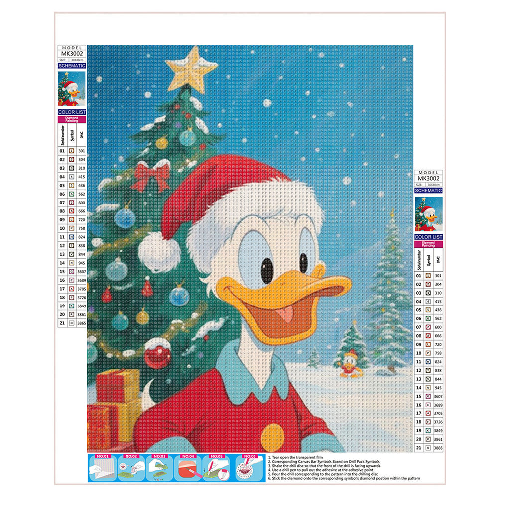 Blauäugiger Donald - Diamond Painting