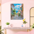 Blumenbekränzte Gasse - Diamond Painting