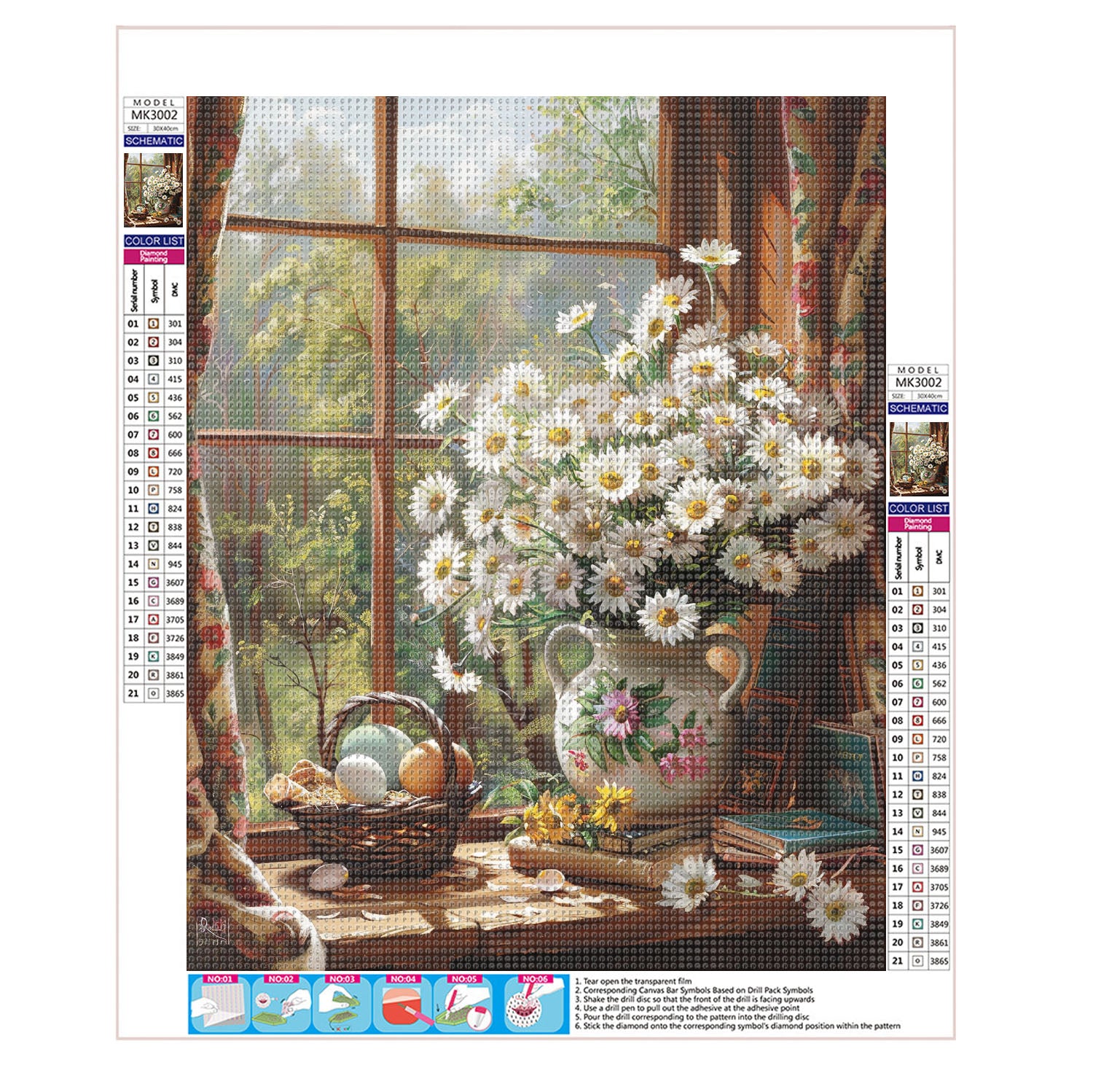 Blumen im Sonnenlicht - Diamond Painting