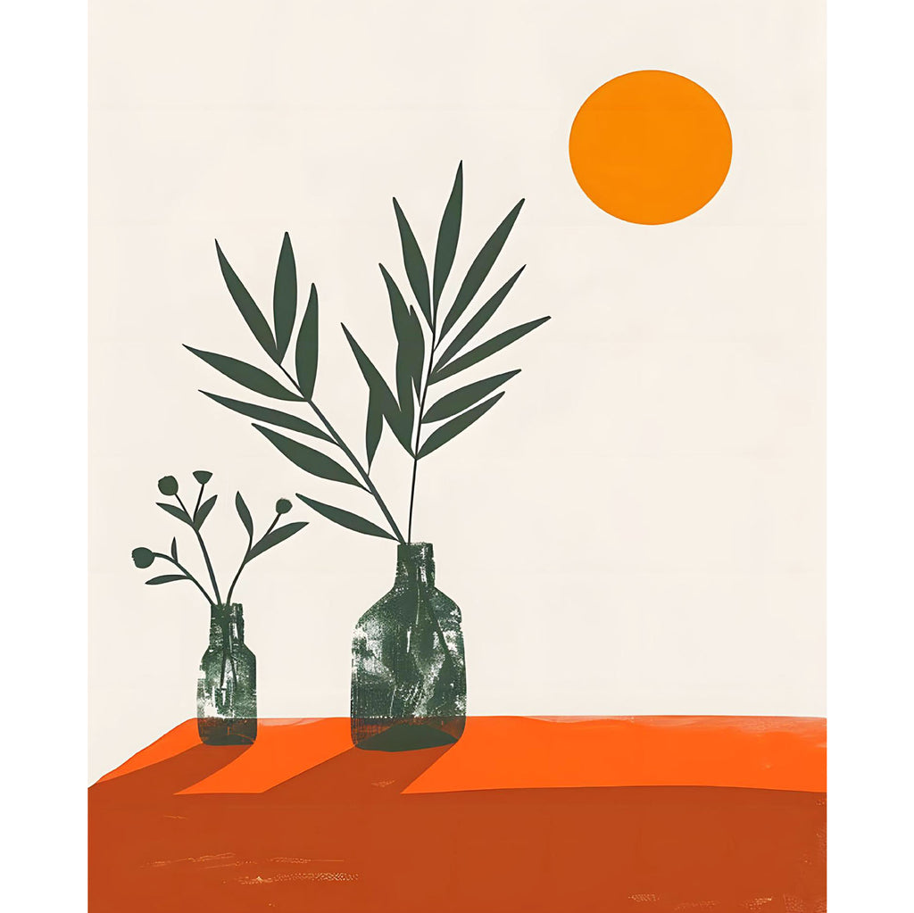 Blumenvase im Licht - Diamond Painting