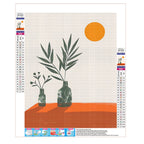 Blumenvase im Licht - Diamond Painting