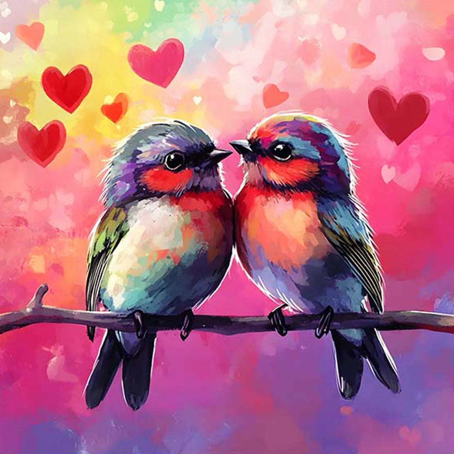 Bunte Liebe - Diamond Painting