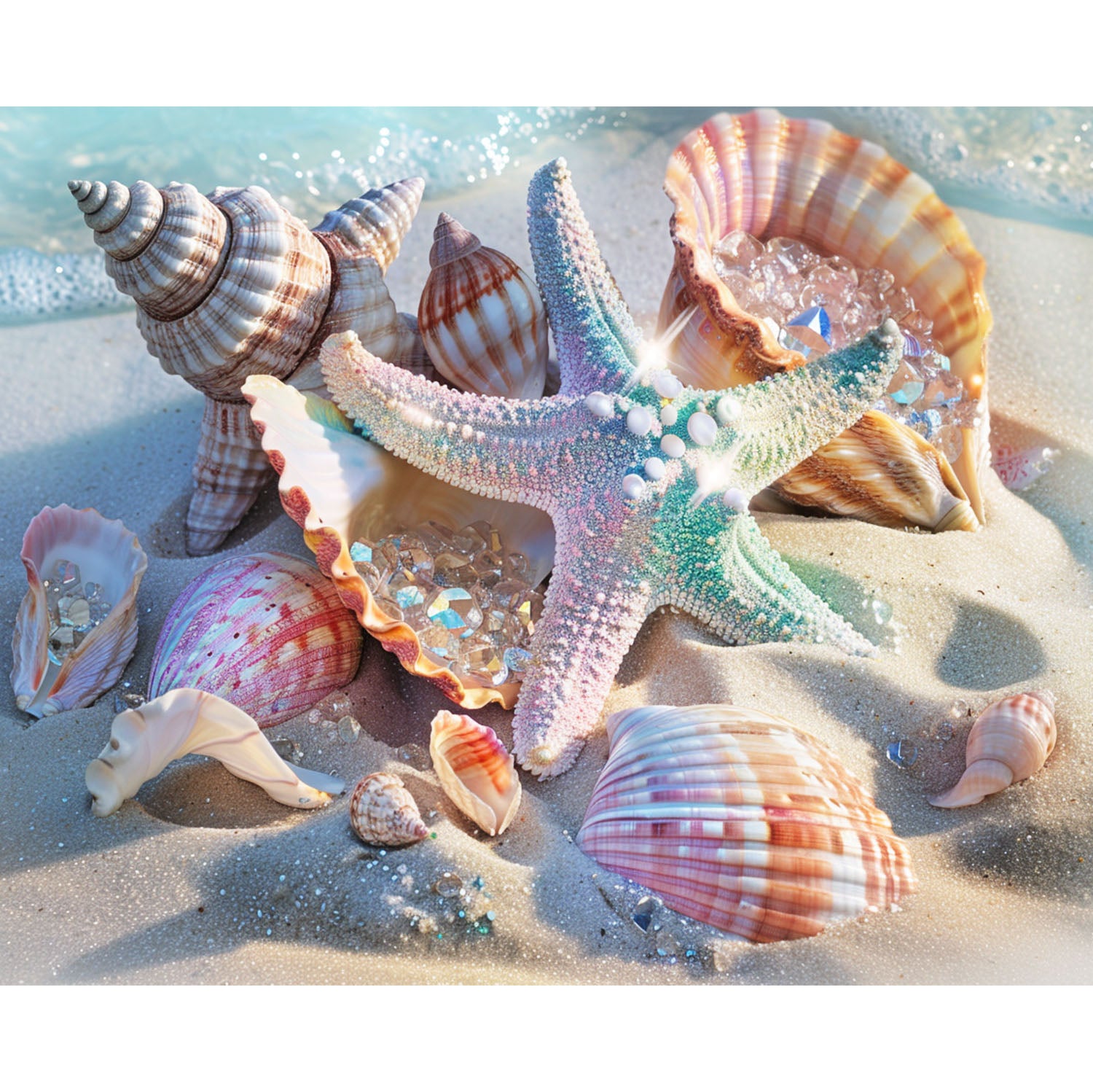 Bunte Muschelwelt - Diamond Painting