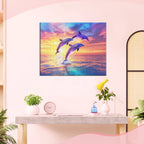 Delfin - Sonnenuntergang - Diamond Painting