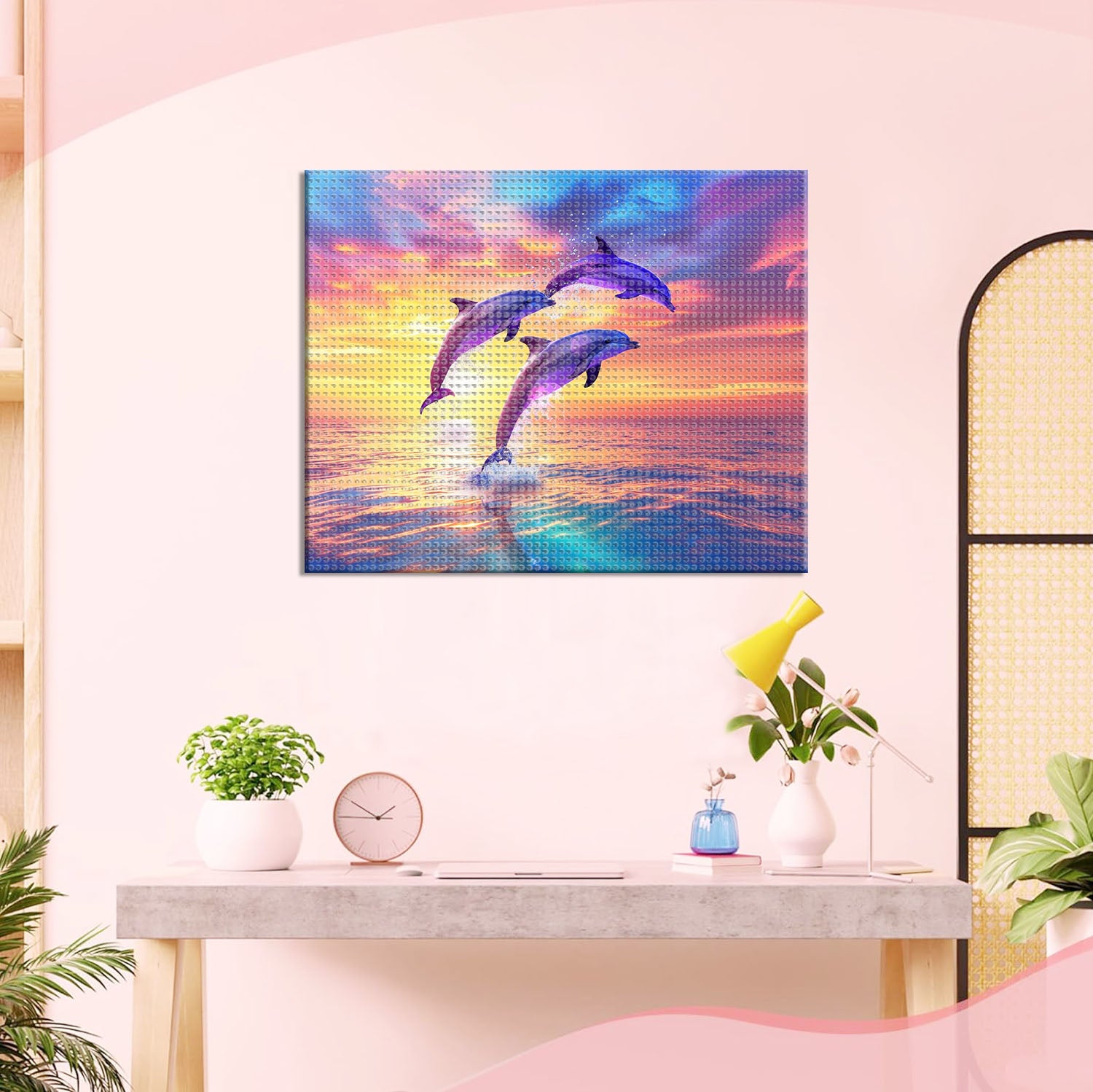 Delfin - Sonnenuntergang - Diamond Painting