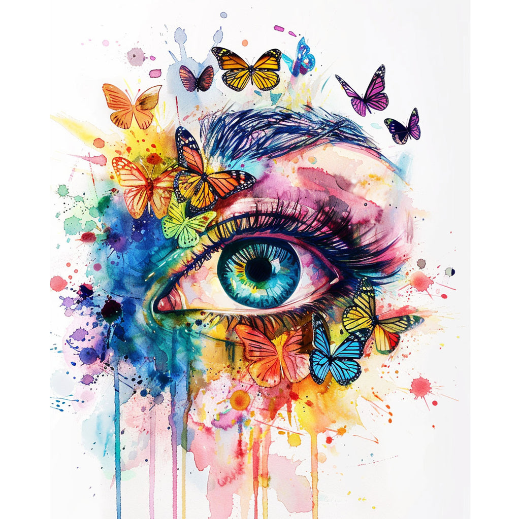 Der Augenschmetterlingstraum - Diamond Painting