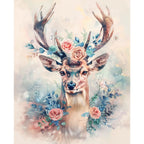 Der Hirsch mit Blumenkrone - Diamond Painting