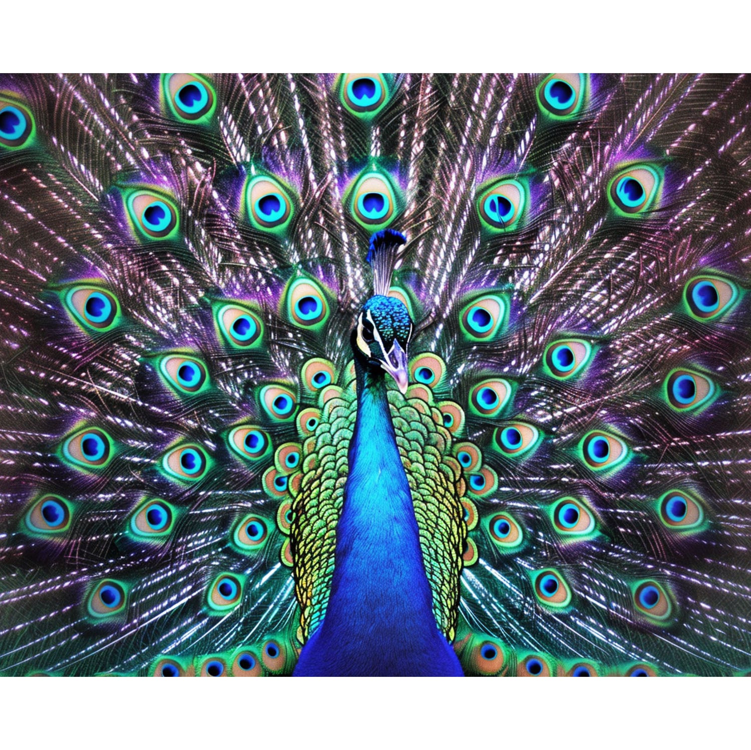 Der Pfau in voller Pracht - Diamond Painting