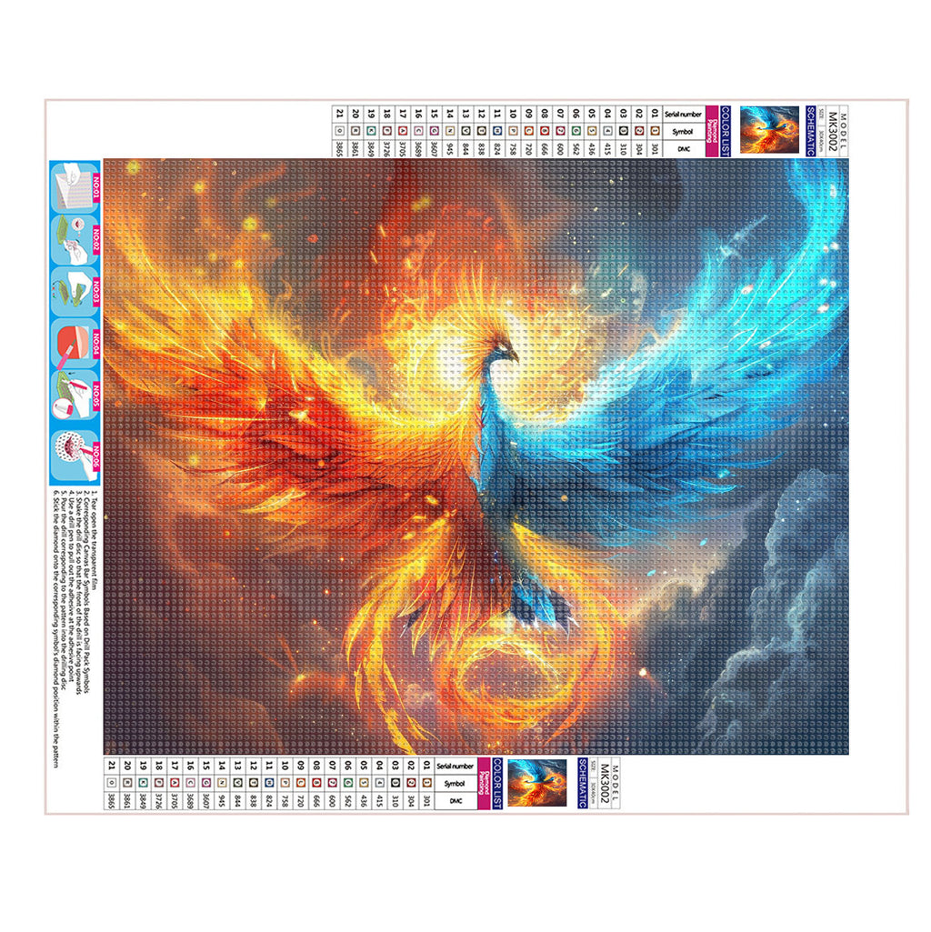 Der Tanz der Phönix - Flügel - Diamond Painting