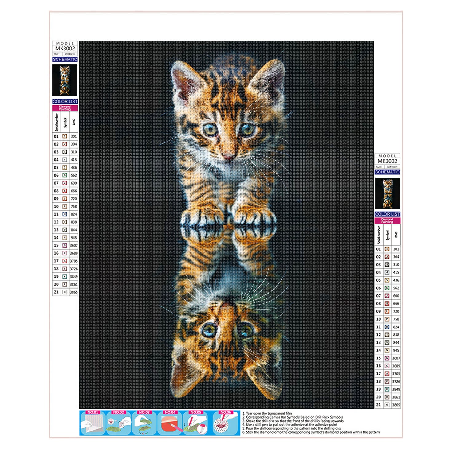 Die niedliche Spiegelung - Diamond Painting