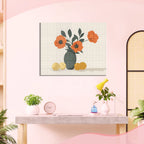 Die stille Schönheit von Blumen und Flaschen - Diamond Painting