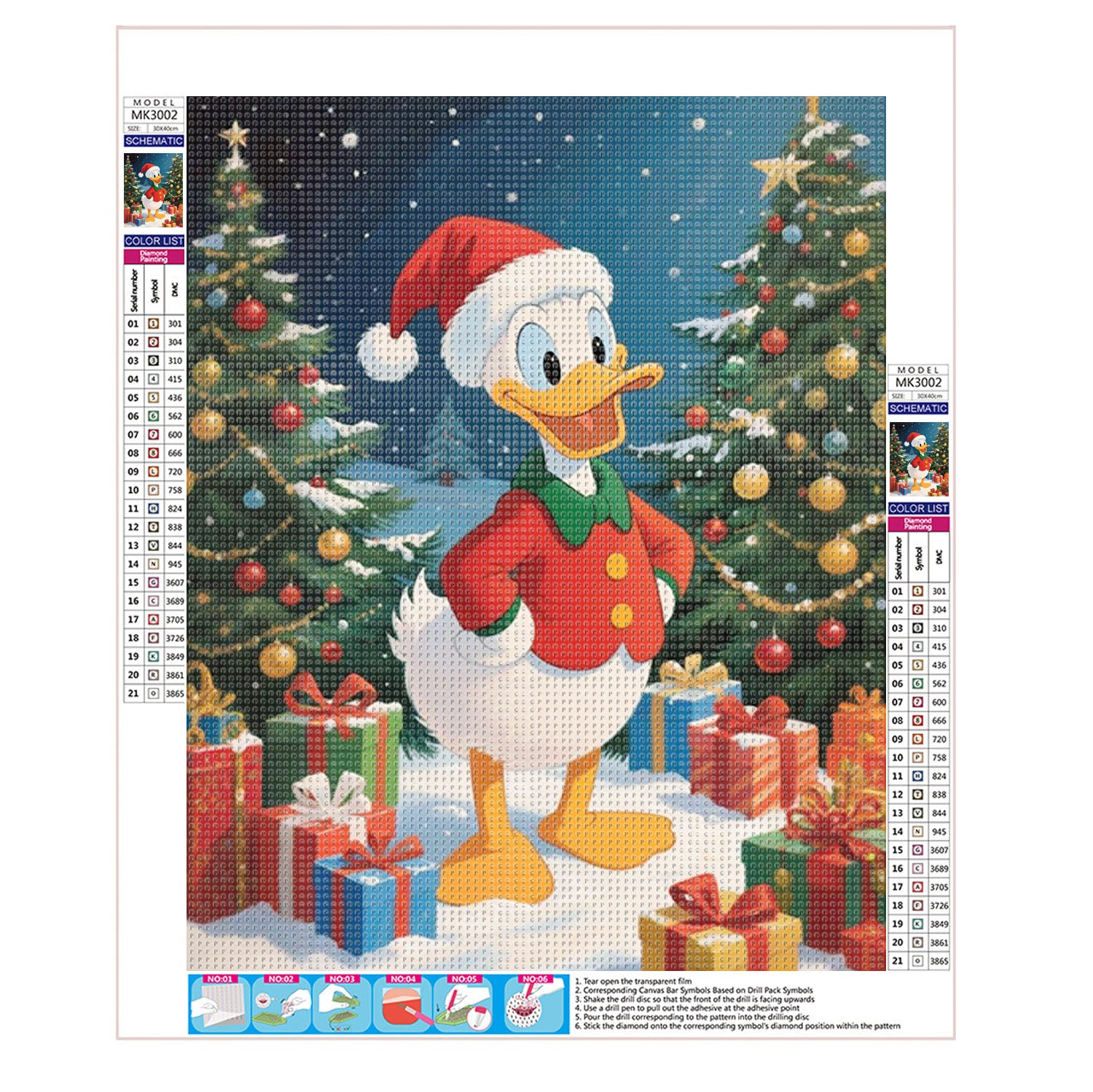 Donalds Weihnachten - Diamond Painting