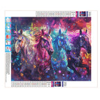 Edle Pferde in Regenbogenlicht - Diamond Painting