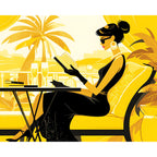 Elegante Stunden im Garten - Diamond Painting