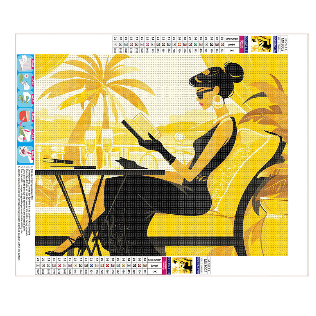 Elegante Stunden im Garten - Diamond Painting