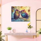 Eulenliebe im Herbstlaub - Diamond Painting