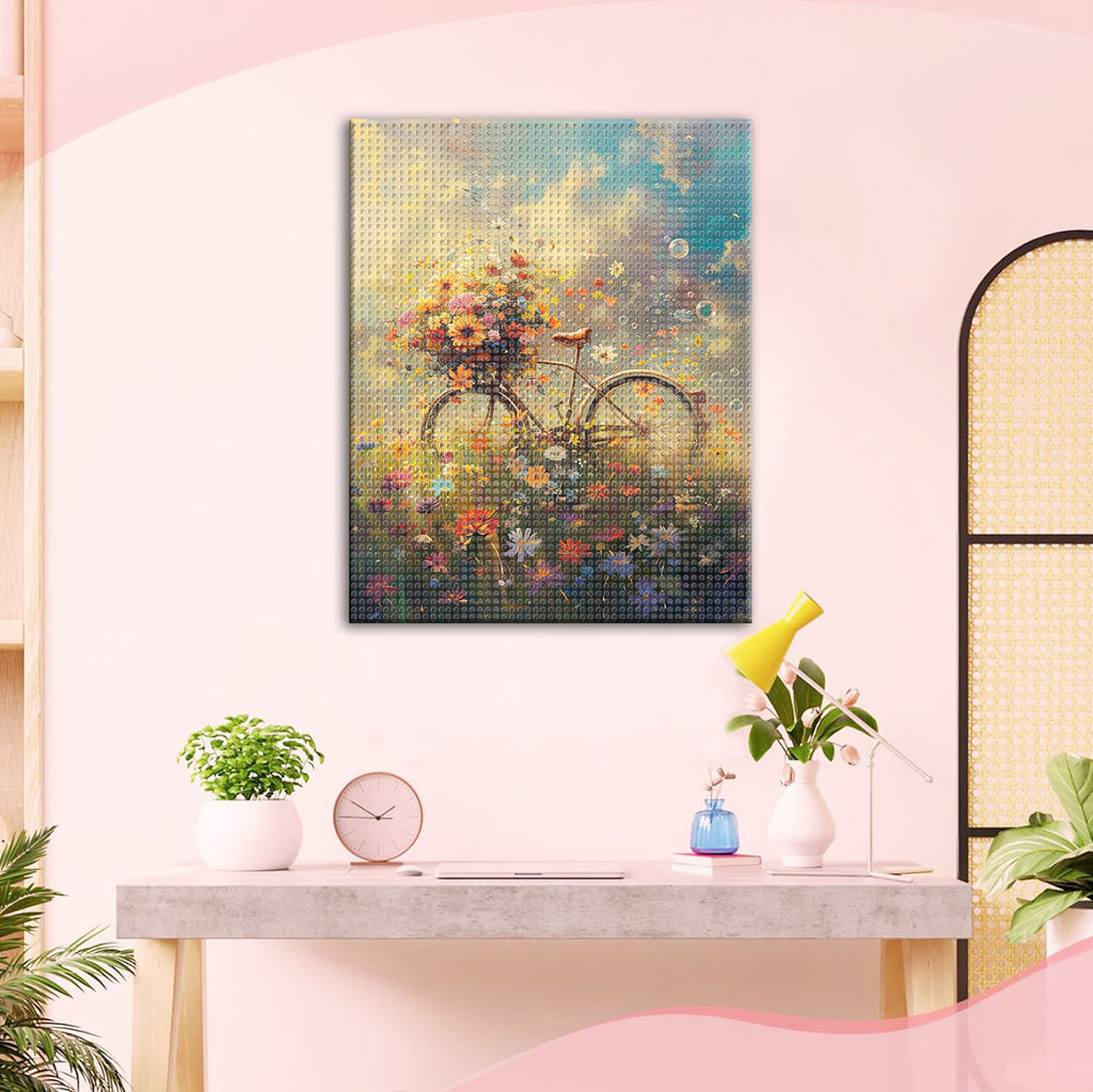 Fahrradblumen - Zauberwelt - Diamond Painting