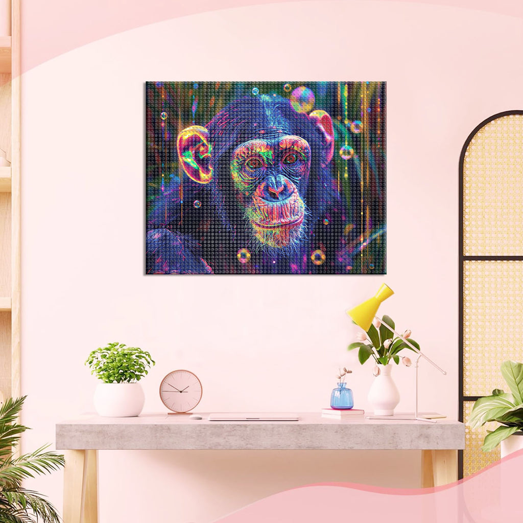 Farbenfroher Affenwald - Diamond Painting