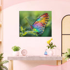Farbenfroher Schmetterling auf Blatt - Diamond Painting