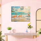 Flamingos am Sonnenstrand - Diamond Painting