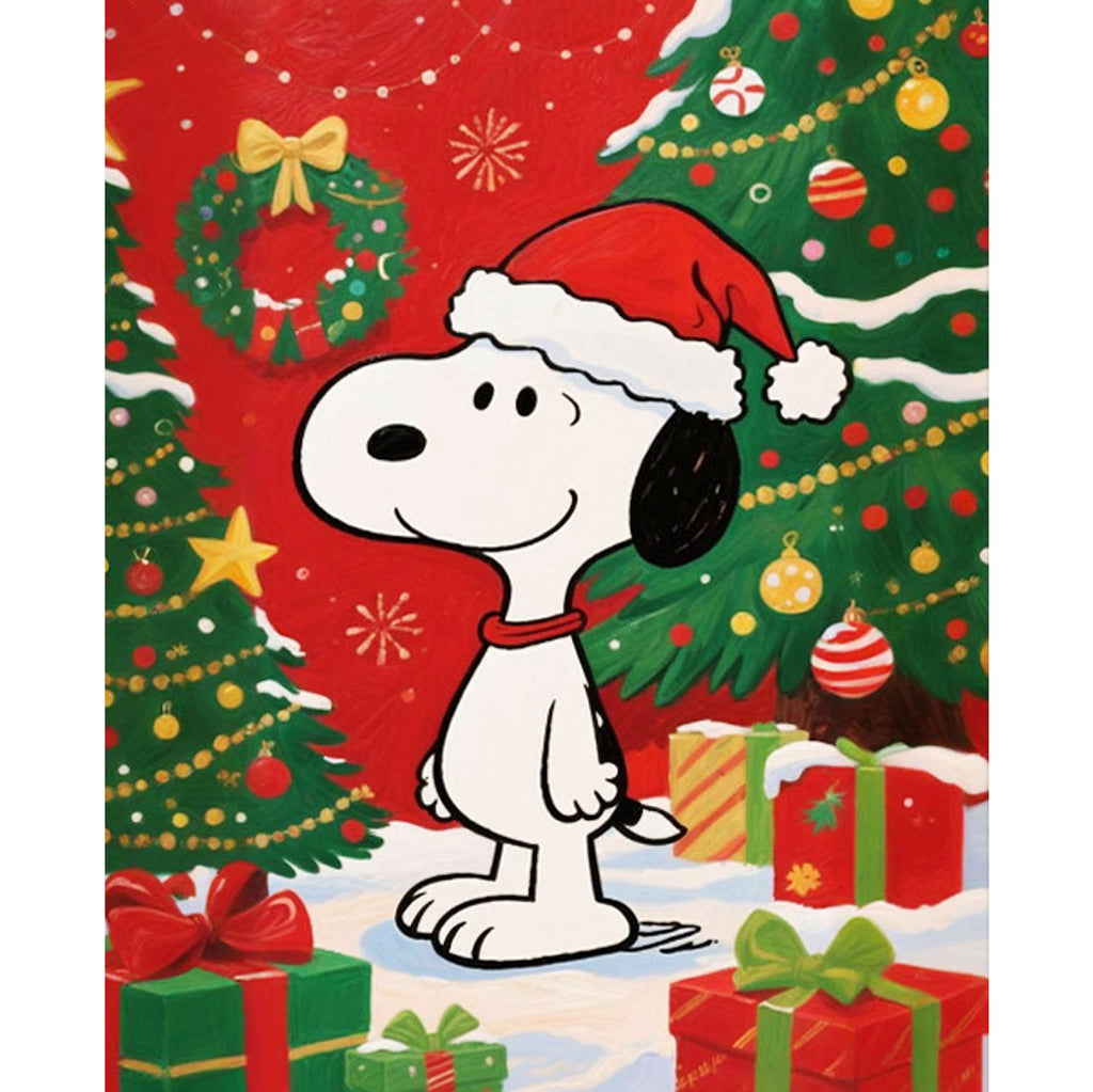 Fröhlicher Snoopy - Diamond Painting
