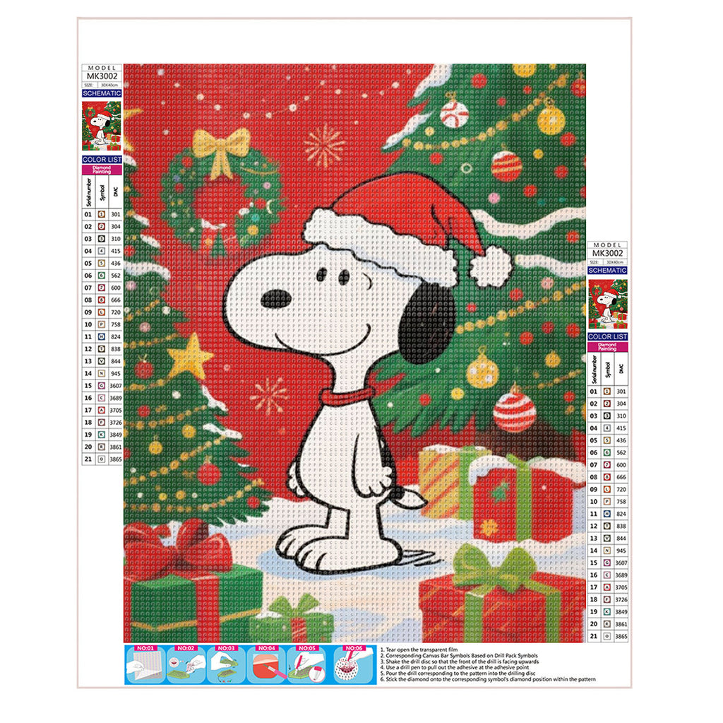 Fröhlicher Snoopy - Diamond Painting