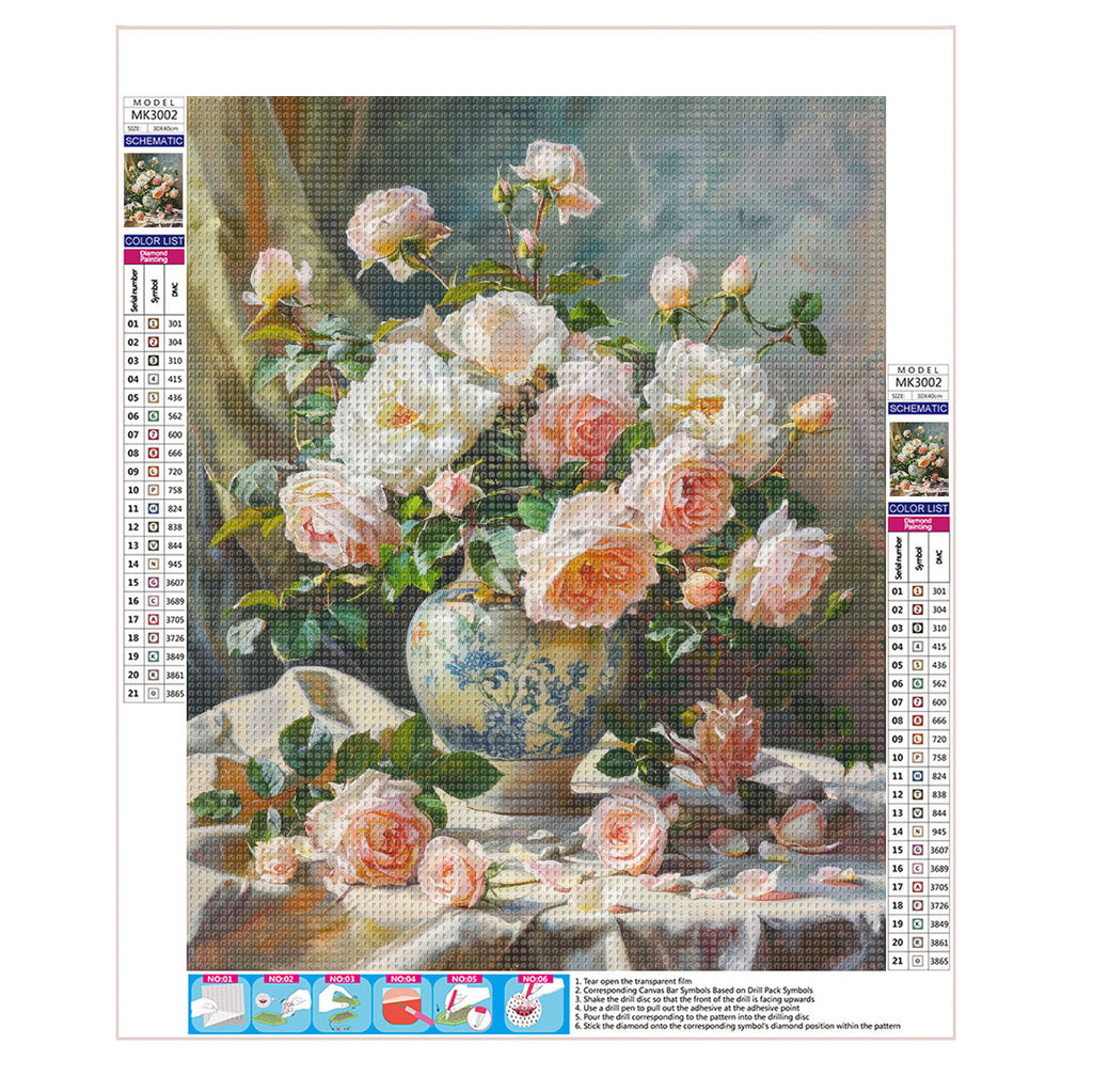 Frühling in der Vase - Diamond Painting