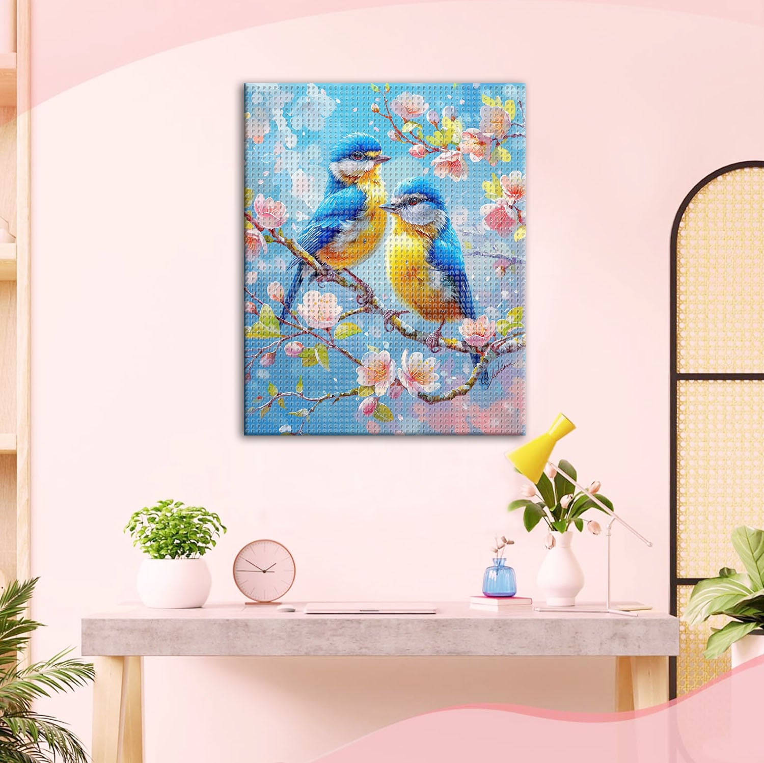 Frühlingspaar in Blüten - Diamond Painting