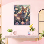 Fuchs zwischen zarten Blüten - Diamond Painting