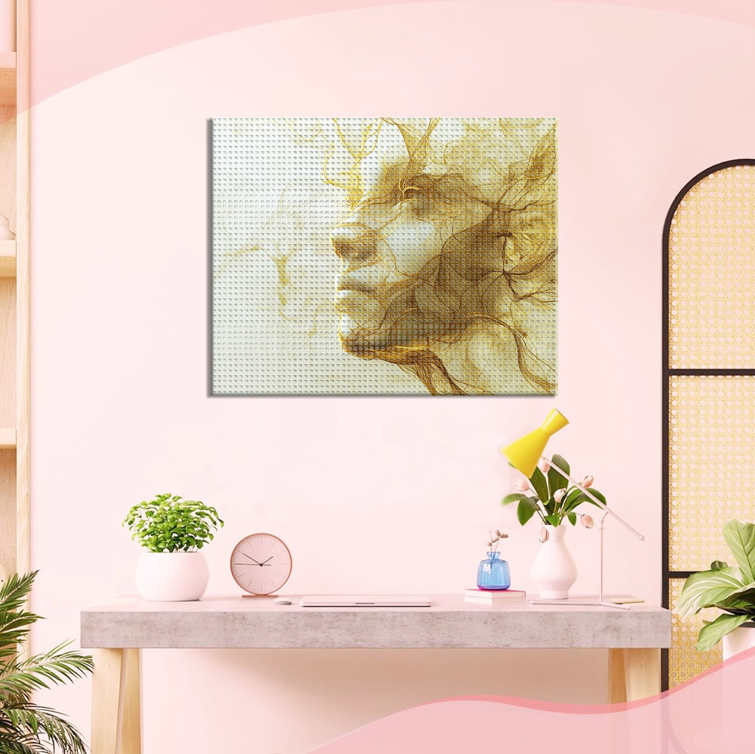 Geheimnisvolle Goldgesicht - Diamond Painting