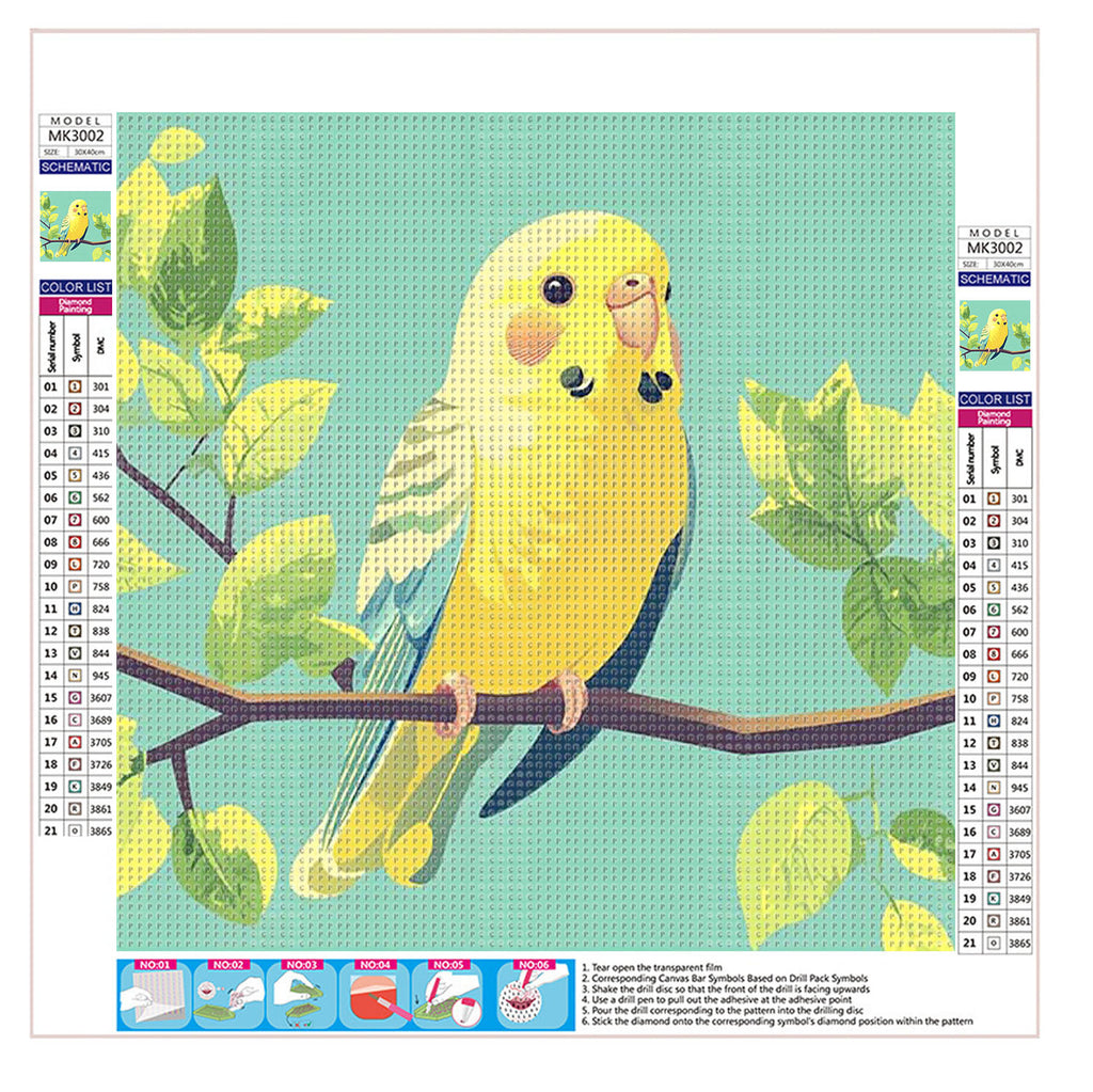 Gelber Sittich - Diamond Painting