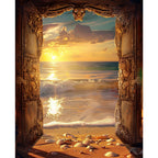 Geöffnete Tür zur Inselwelt - Diamond Painting