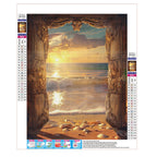 Geöffnete Tür zur Inselwelt - Diamond Painting