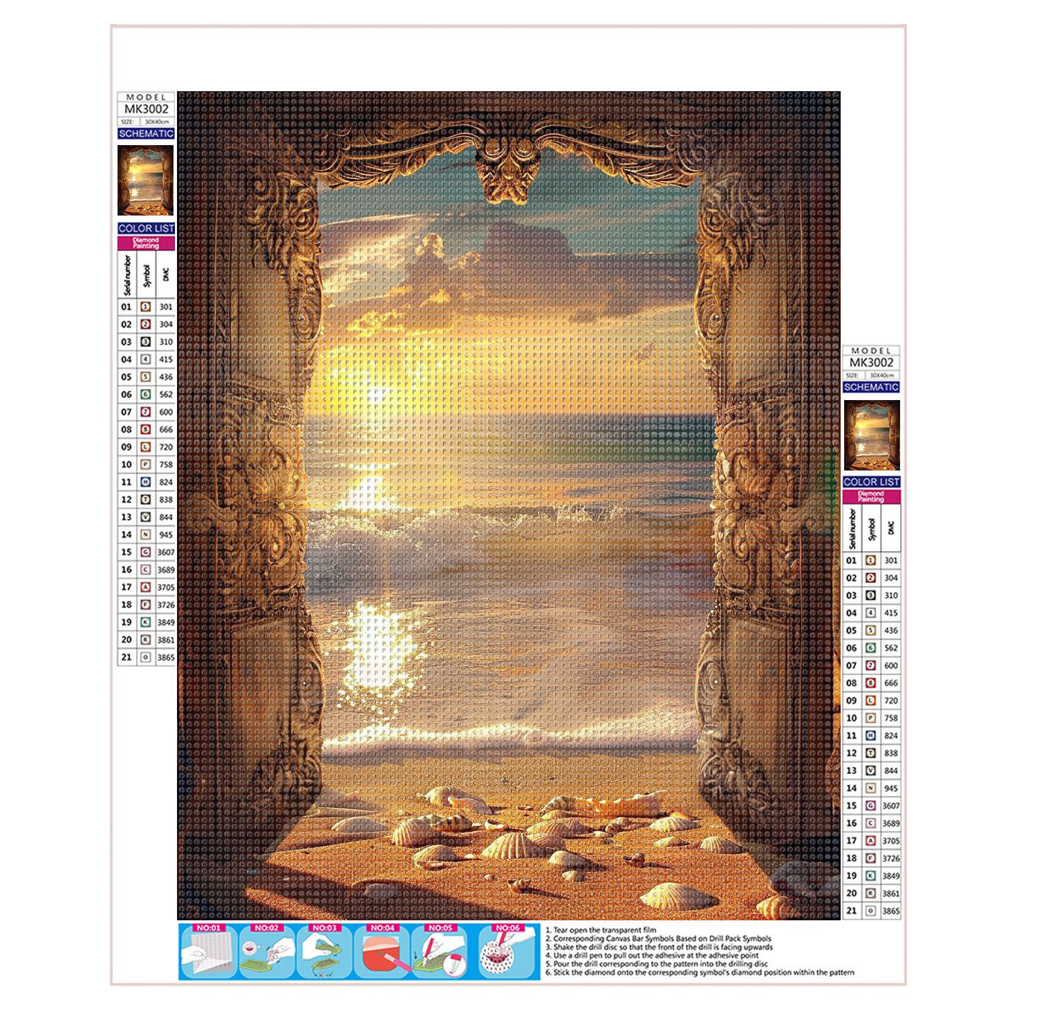 Geöffnete Tür zur Inselwelt - Diamond Painting