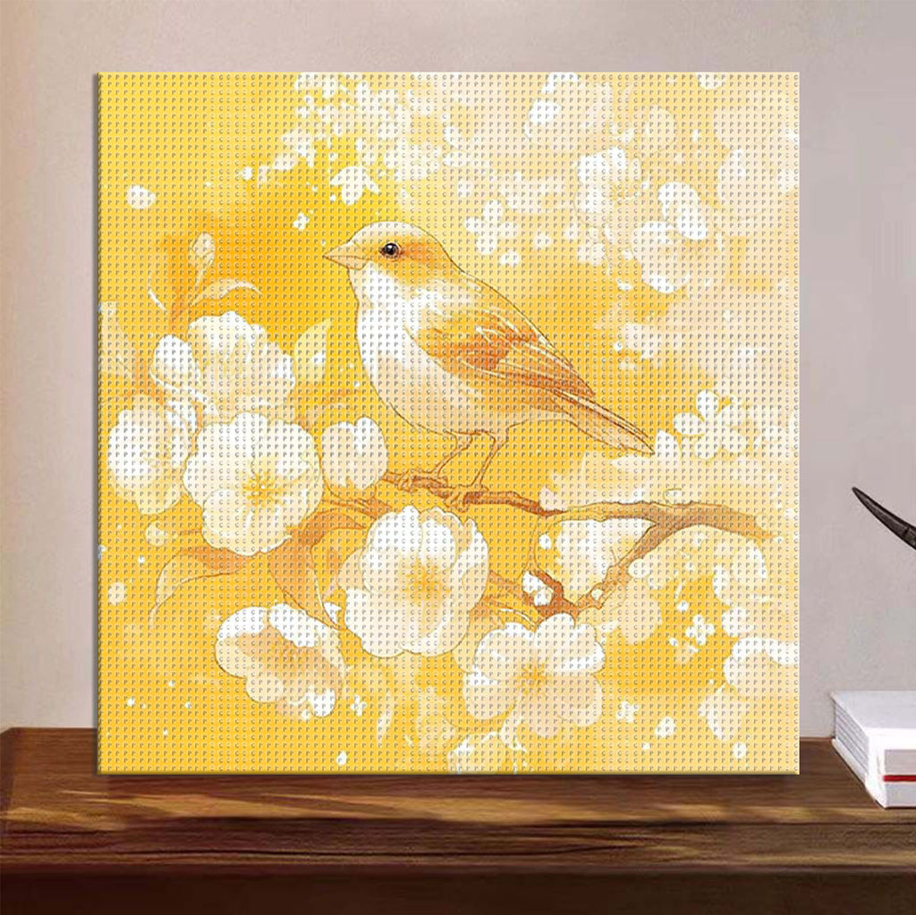 Goldener Singvogel - Diamond Painting