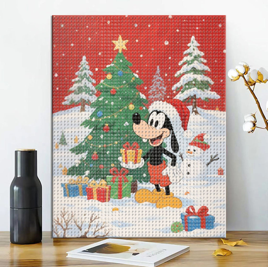 Goofy mit Geschenken - Diamond Painting