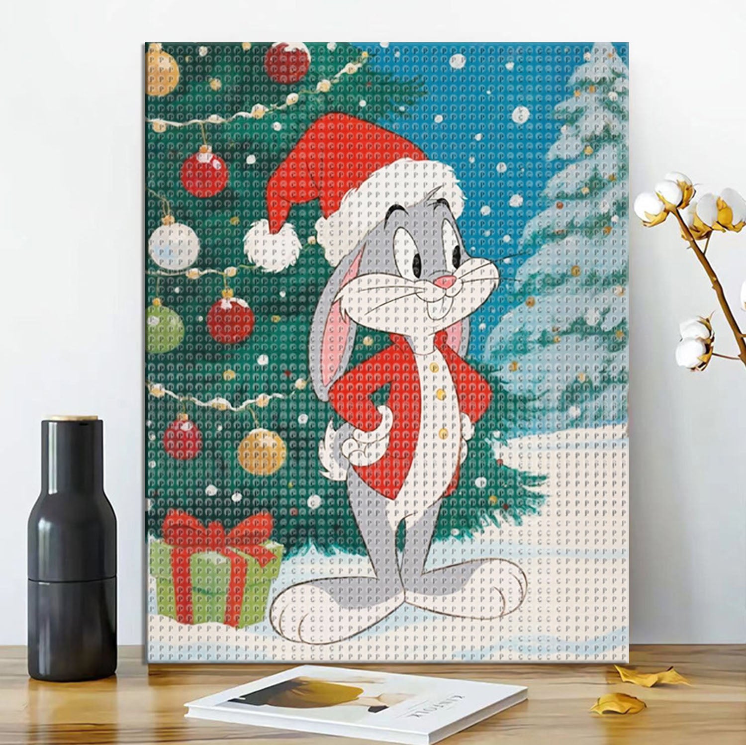 Hase im Schnee - Diamond Painting