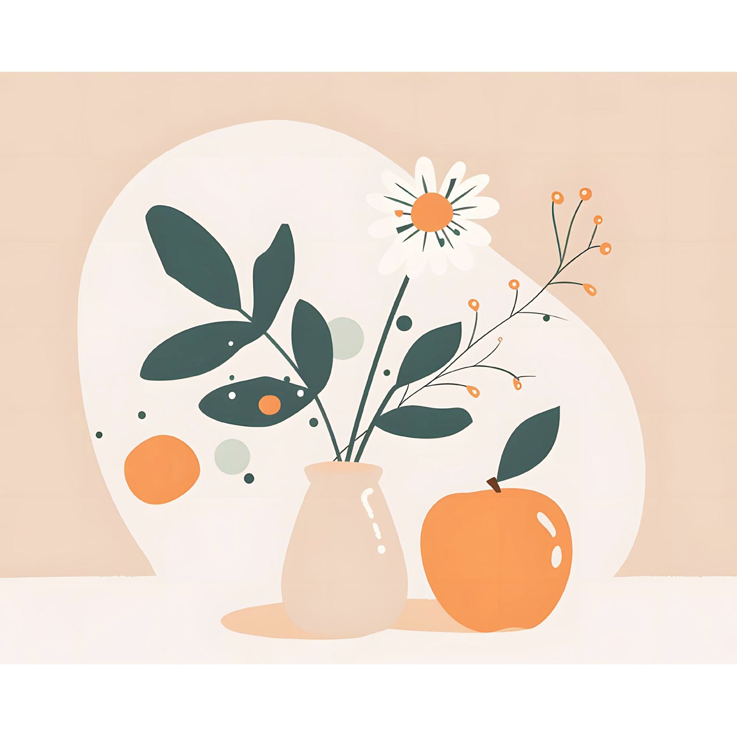 Herbstliche Szene mit Blumen und einer Flasche - Diamond Painting