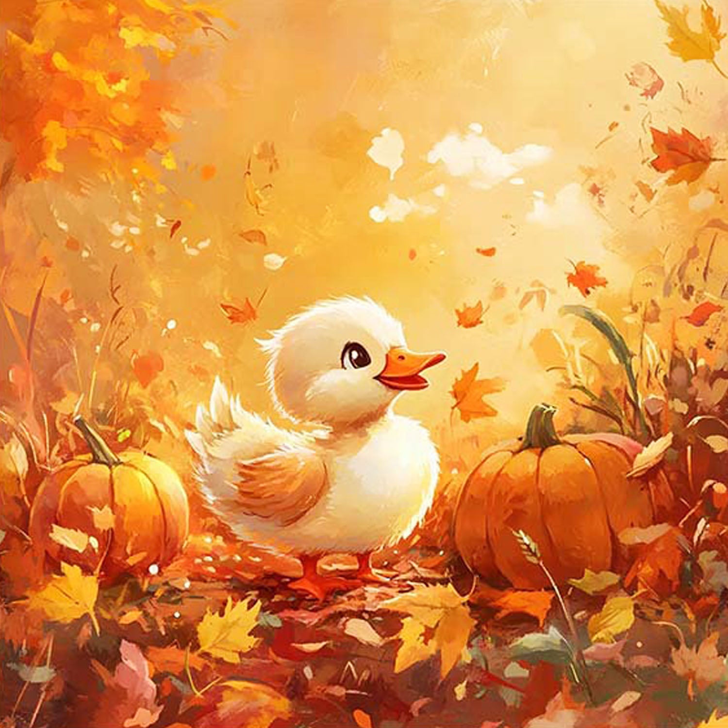 Herbstliches Entlein - Diamond Painting