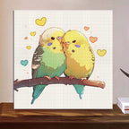 Herzliche Sittiche - Diamond Painting