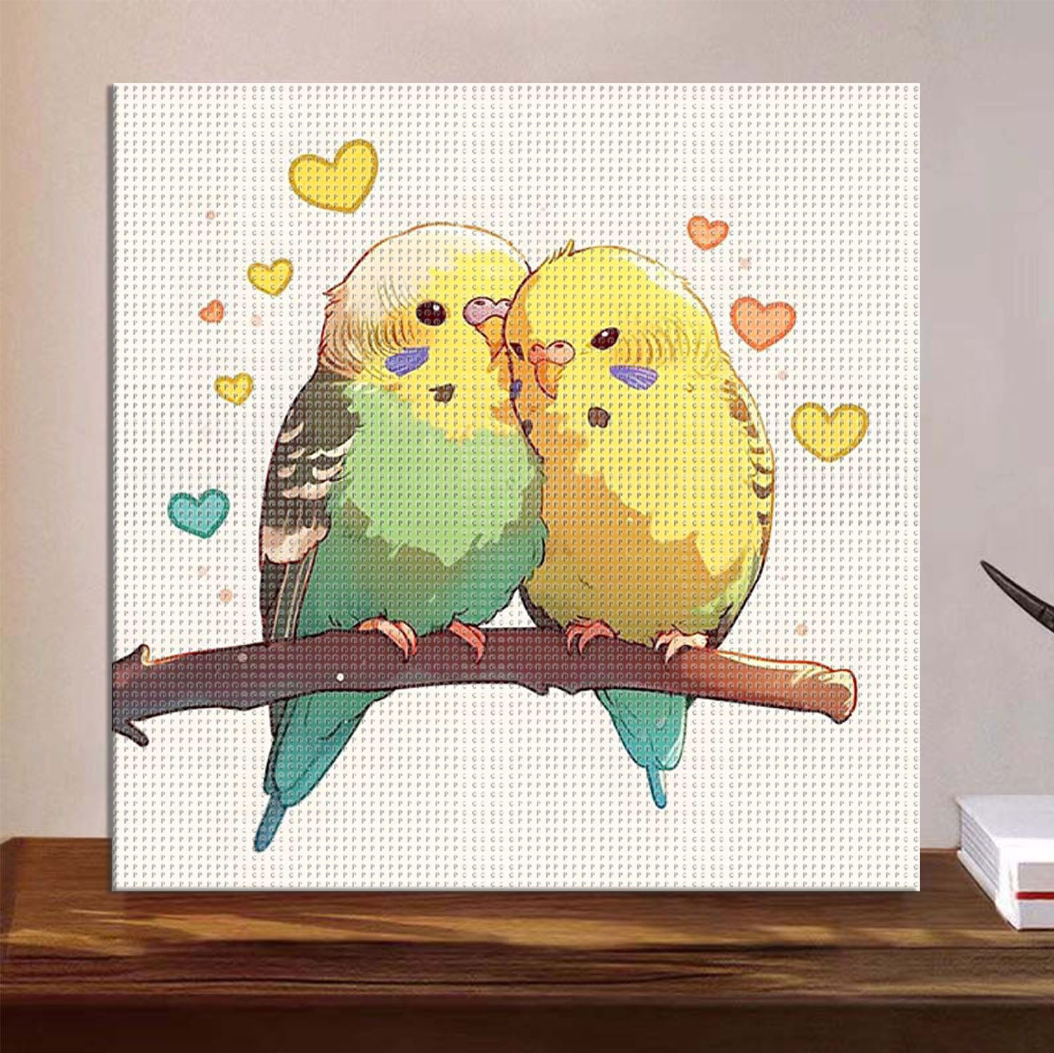 Herzliche Sittiche - Diamond Painting