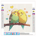 Herzliche Sittiche - Diamond Painting