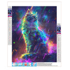 Katze im Sternenregen - Diamond Painting